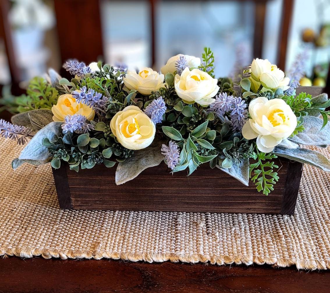 Lavender Arrangement in Wooden Box