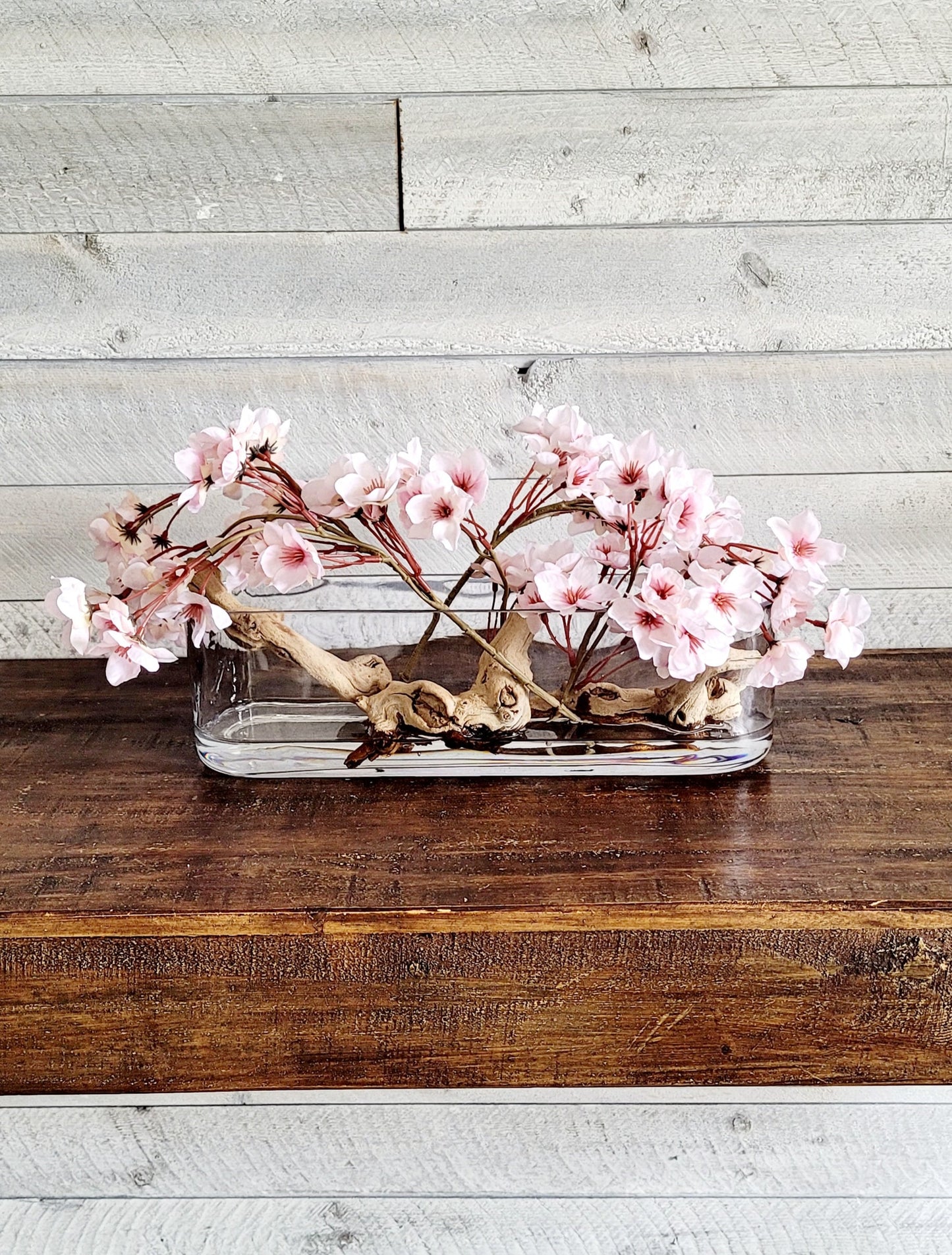 Pink Cherry Blossoms Modern Floral Centerpiece