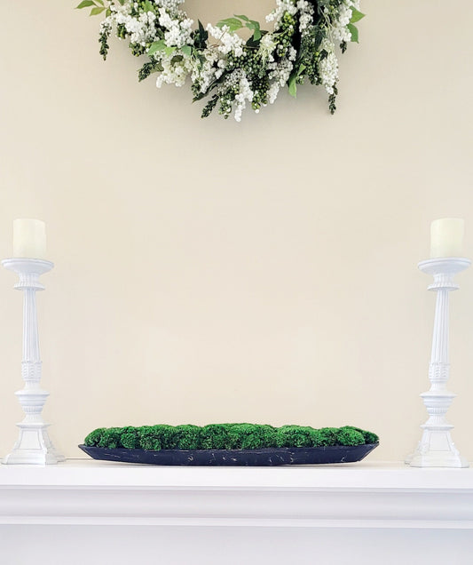 Preserved Moss Contemporary Dough Bowl Arrangement