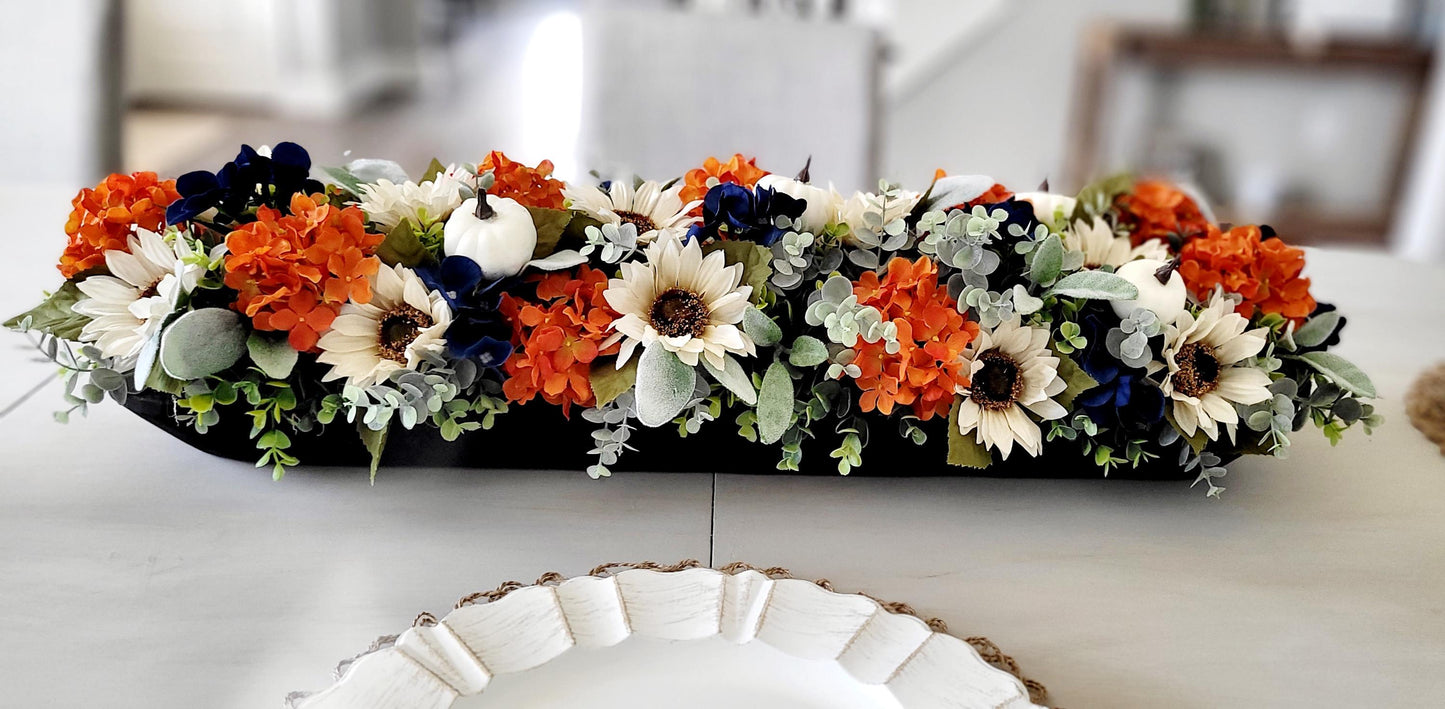 Fall Table Centerpiece – Sunflower Dough Bowl