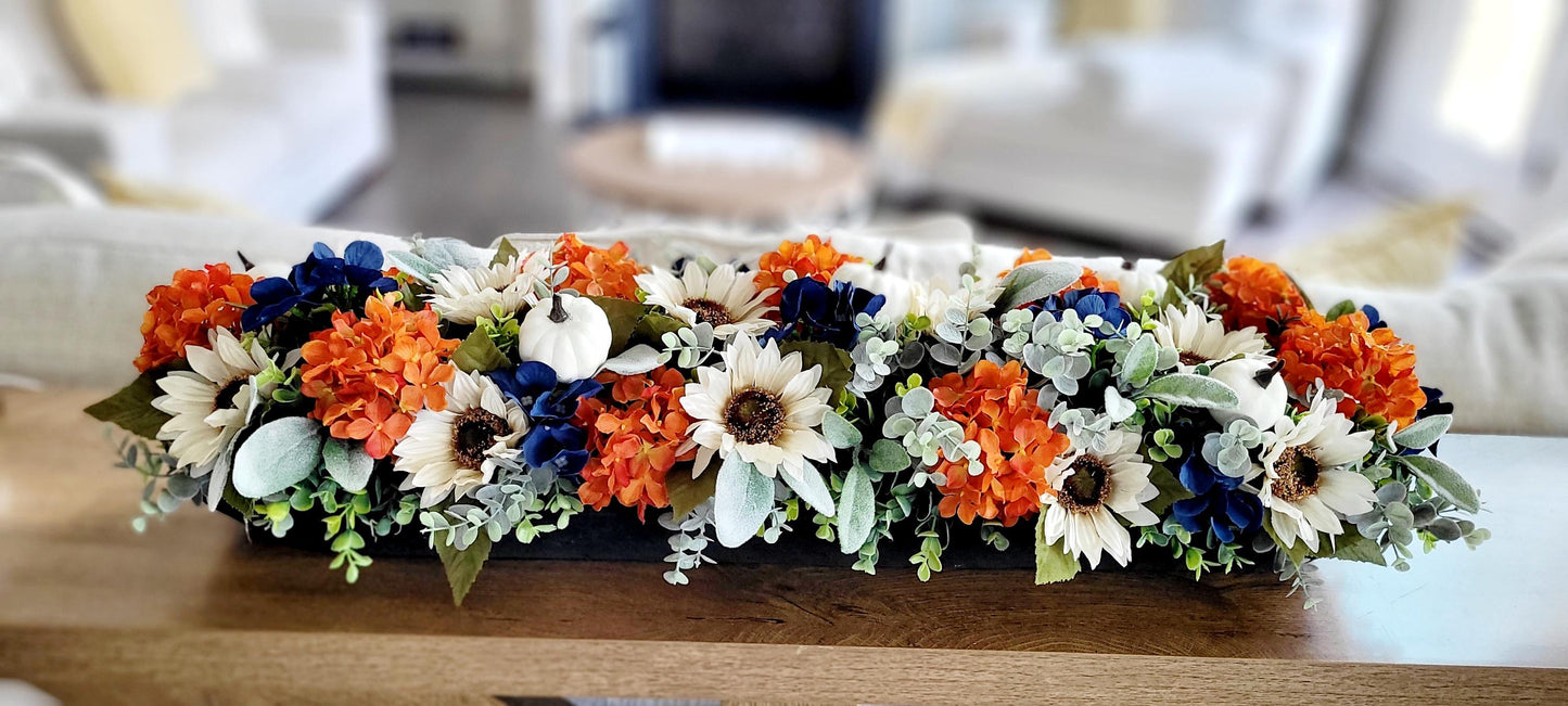 Fall Table Centerpiece – Sunflower Dough Bowl