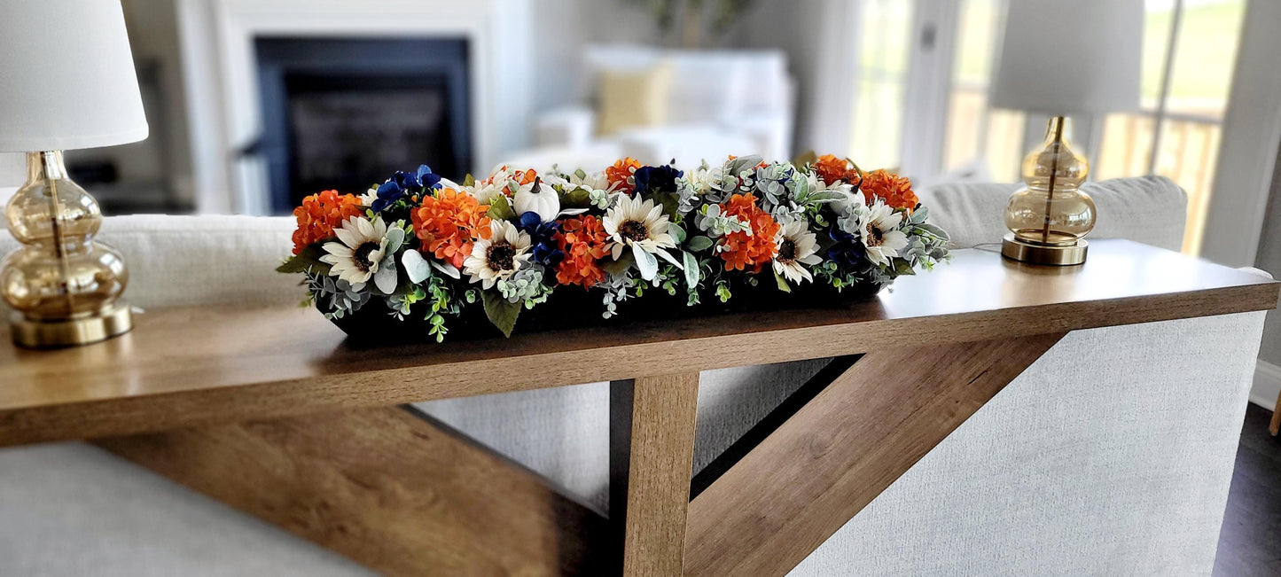 Fall Table Centerpiece – Sunflower Dough Bowl