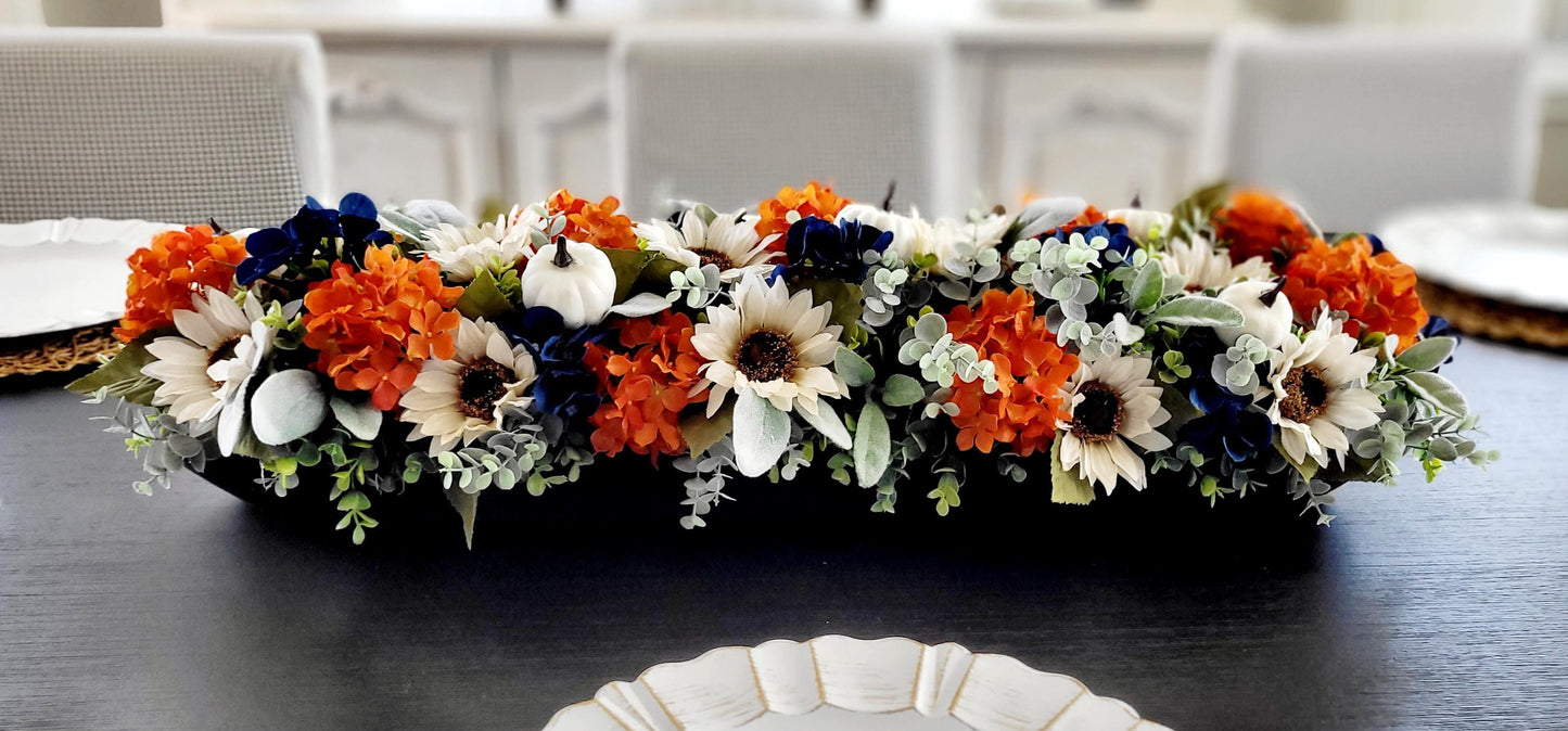 Fall Table Centerpiece – Sunflower Dough Bowl