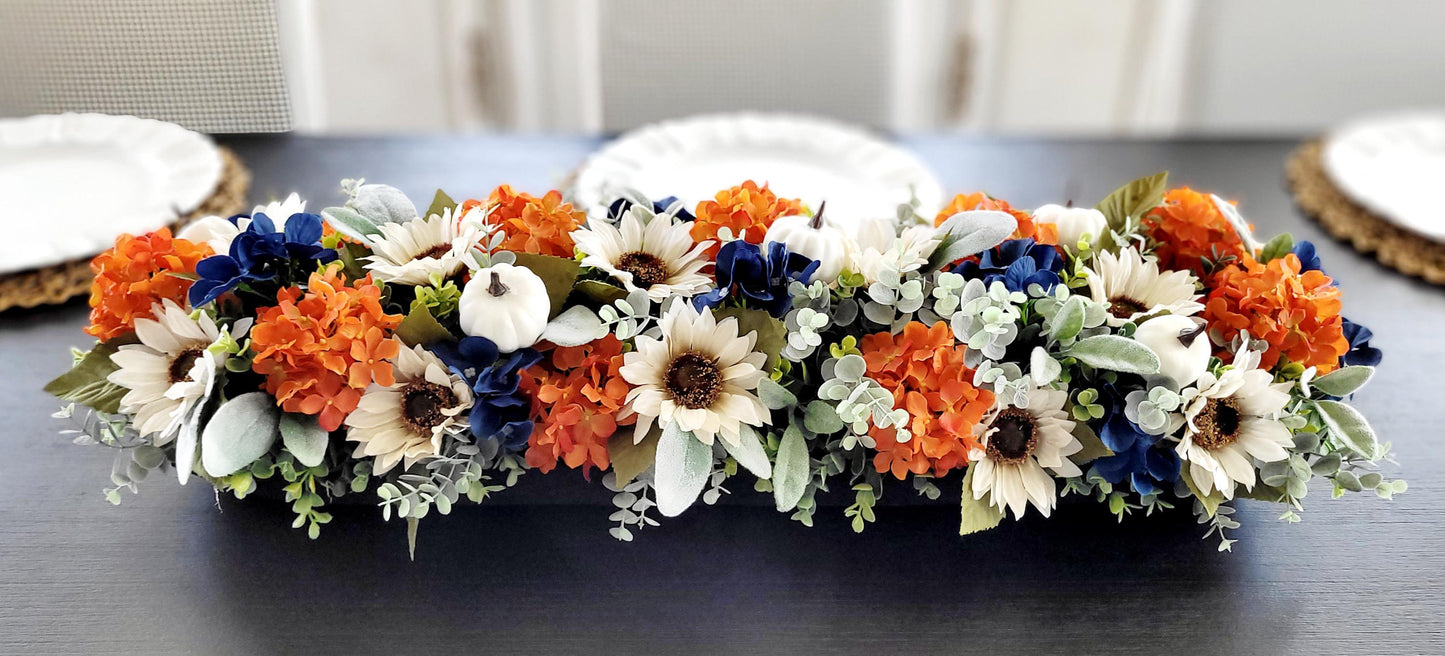 Fall Table Centerpiece – Sunflower Dough Bowl