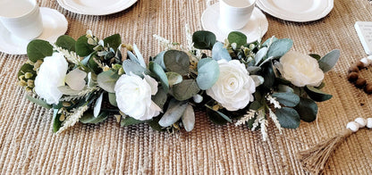 Eucalyptus Wedding Garland – White Rose Peony Arch Arrangement