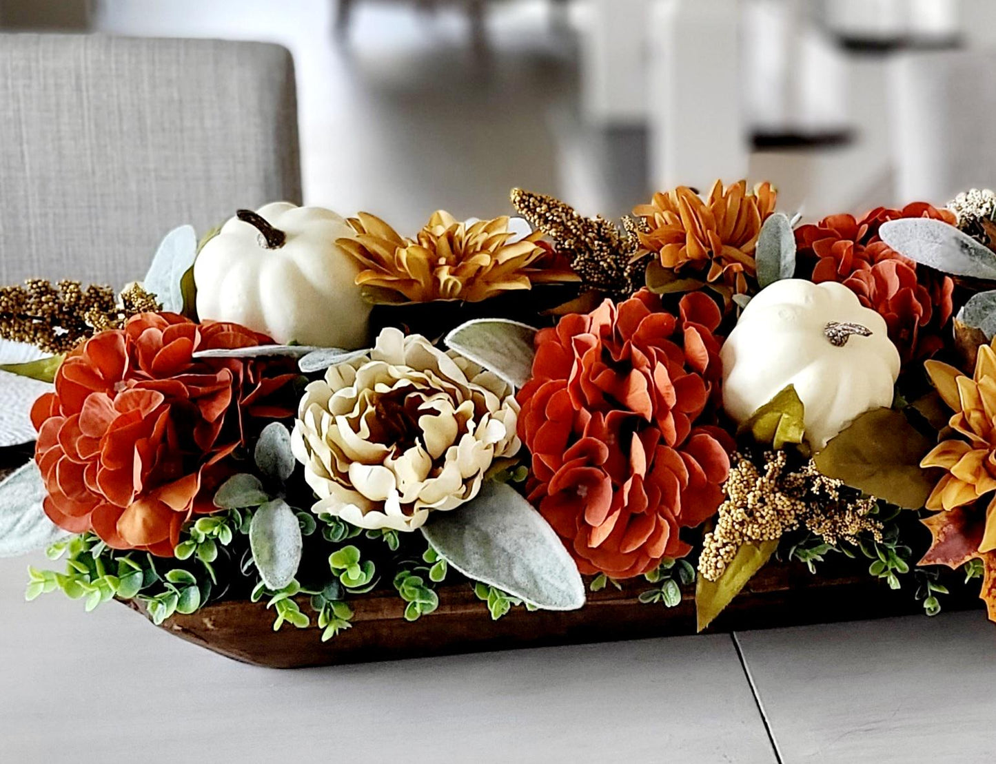 Fall Table Centerpiece – Dough Bowl Sunflower Thanksgiving