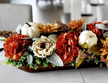 Fall Table Centerpiece – Dough Bowl Sunflower Thanksgiving