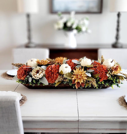 Fall Table Centerpiece – Dough Bowl Sunflower Thanksgiving