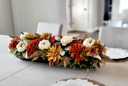 Fall Table Centerpiece – Dough Bowl Sunflower Thanksgiving