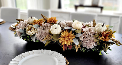 Fall Dough Bowl Centerpiece – Rustic Thanksgiving Table Arrangement